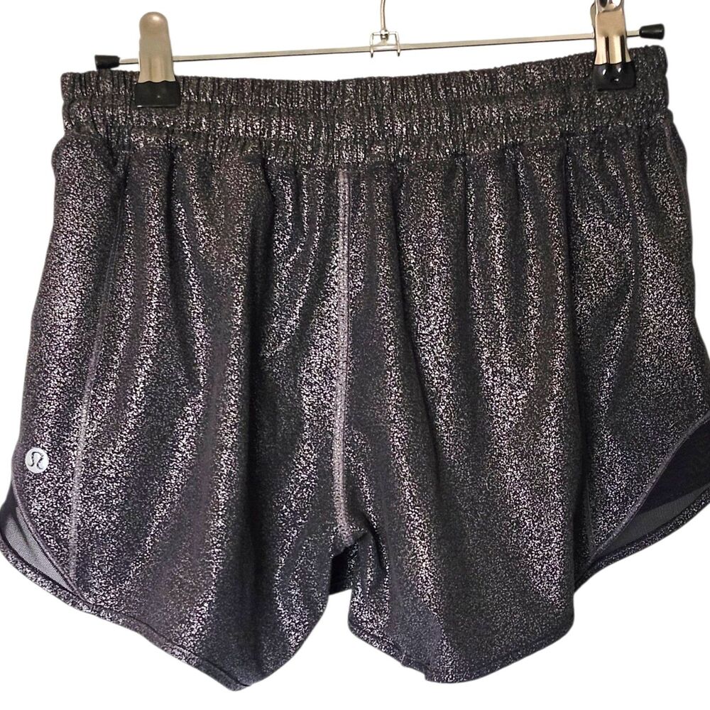 Lululemon Reflective Run Shorts Black Silver Speckle | Unknown Model | See...